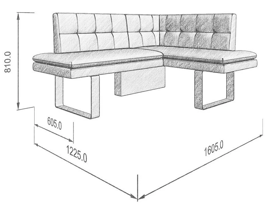 Диван кухон. Magiс 158-120 R birusa - фото 7