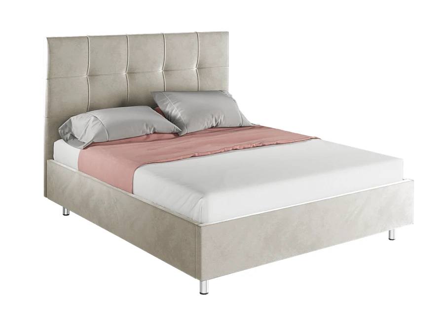 Кровать Чикаго  140х200 светло-серого цвета