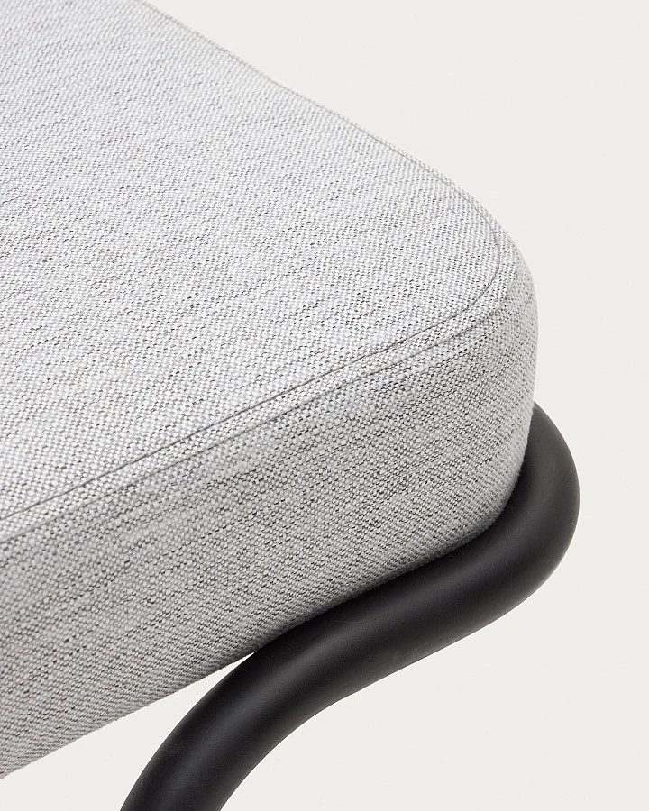 Compo Скамья из серой ткани/черный 130см - фото 7