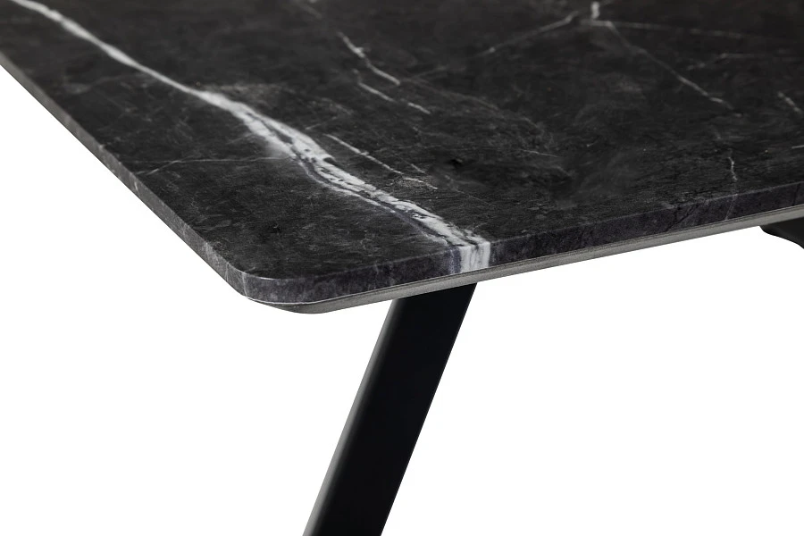 Стол Пеле раздвиж. 140-180 Темный мрамор/Бабочка - фото 7