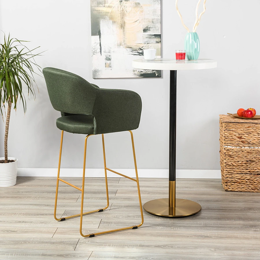Кресло Бар. Oscar тёмно-зеленый/Линк золото - фото 8