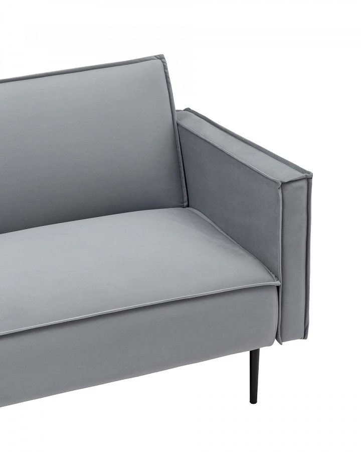 Диван прямой Кассель велюр серый - фото 2