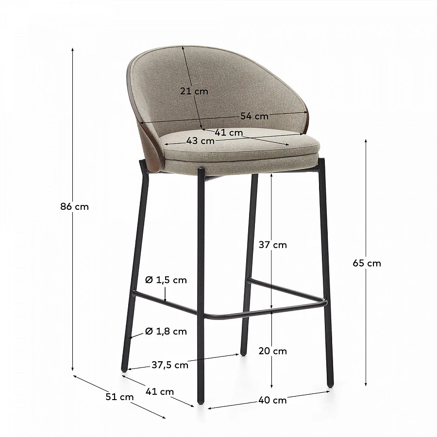 Eamy св.-кор. стул БАР/шпон.ясеня - фото 6