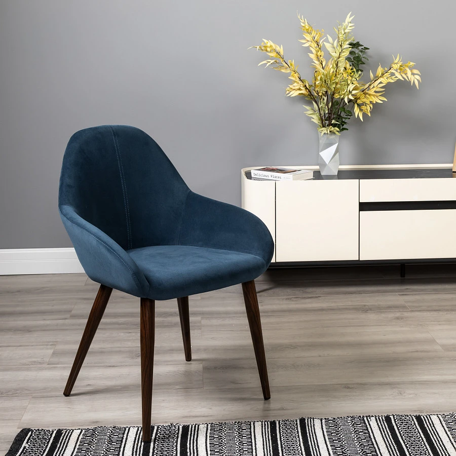 Кресло Kent Diag blue/т.орех - фото 9