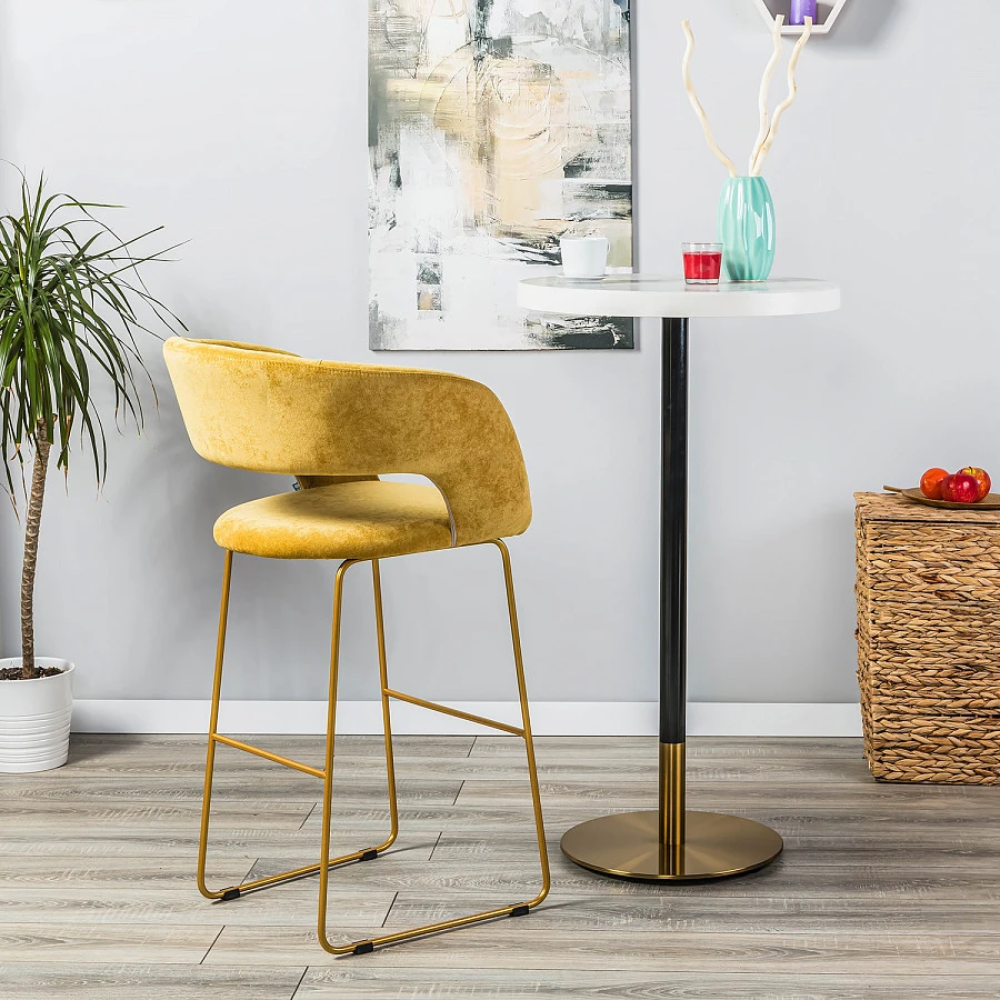 Кресло Бар. Hugs желтый/Линк золото - фото 9