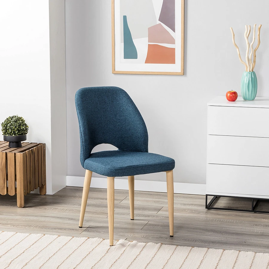 Стул Ledger синий/нат.дуб - фото 7