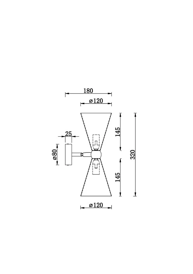 Настенный светильник (бра) Maytoni MOD108WL-02WG - фото 2