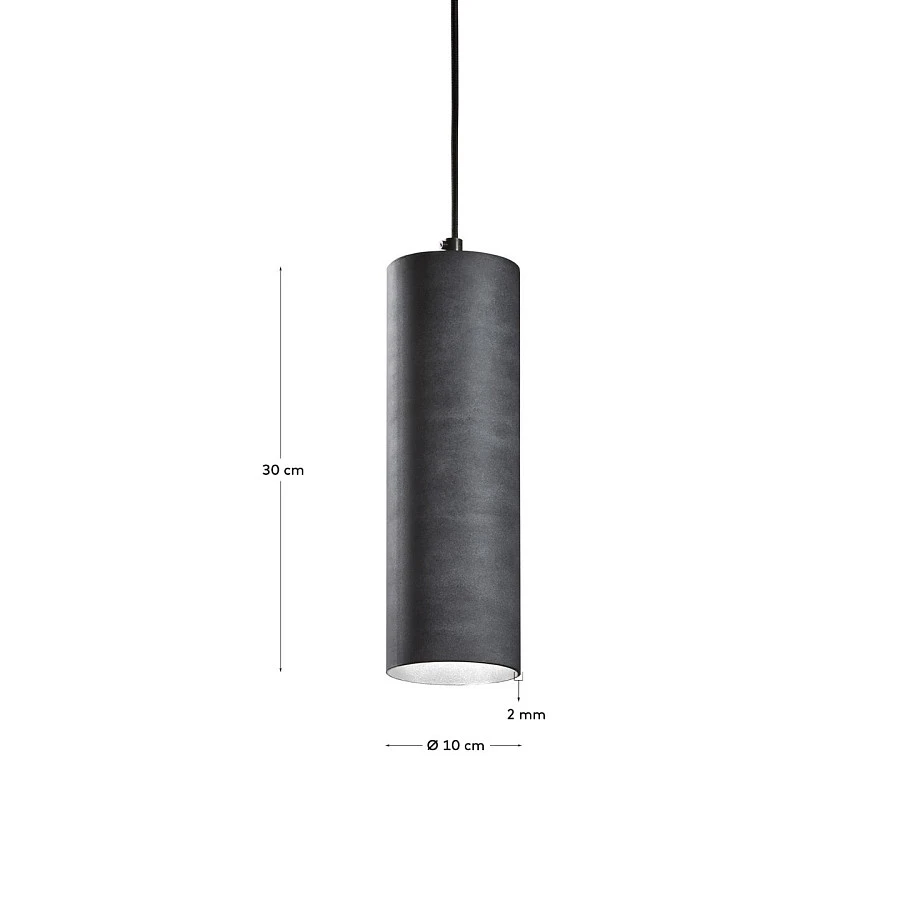 Подвесной светильник Maude серый - фото 3