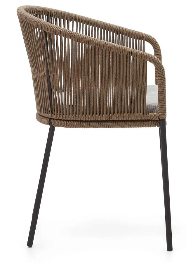 Веревочный стул Yanet бежевого цвета - фото 4