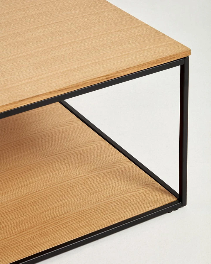 Журнальный столик Yoana шпон/металл 80x80см - фото 4