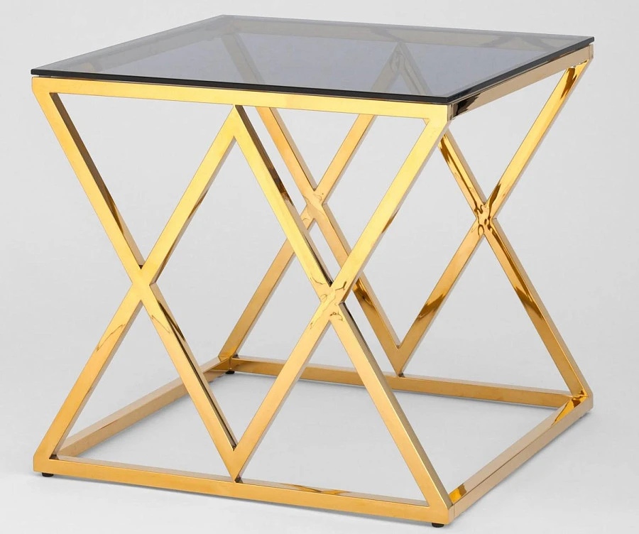 Журнальный стол 55*55 ИНСИГНИЯ золотистый - фото 3