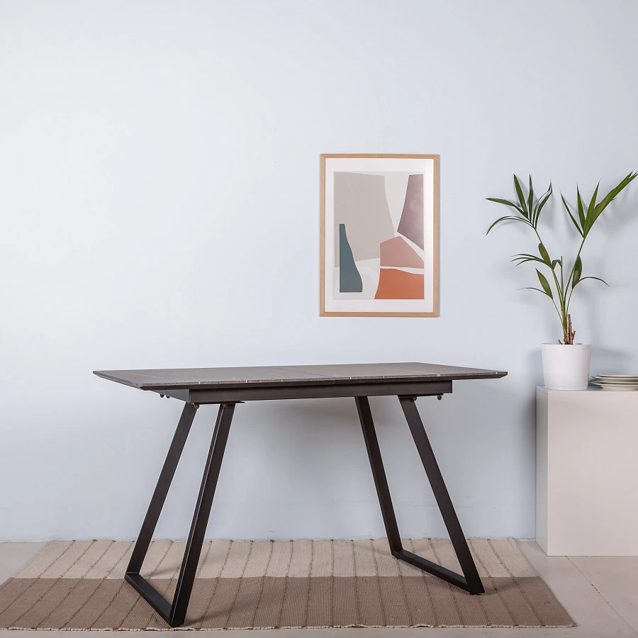 Стол Пеле раздвиж. 140-180 Мрамор графит - фото 9