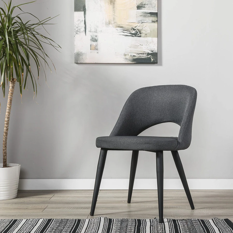 Стул Lars тёмно-серый/черный - фото 10