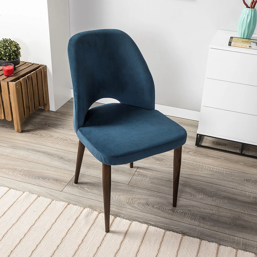 Стул Ledger Diag blue/т. орех - фото 9