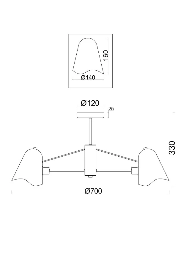 Люстра Freya FR5037PL-05S - фото 2