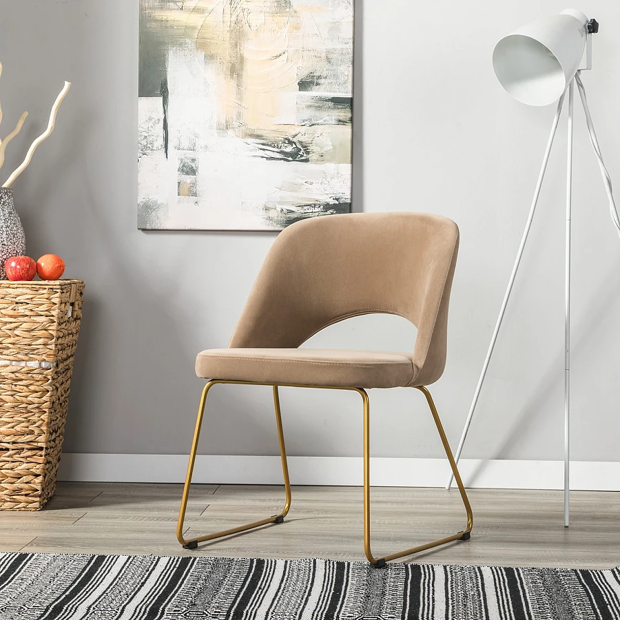 Кресло Lars Diag beige/Линк золото - фото 8