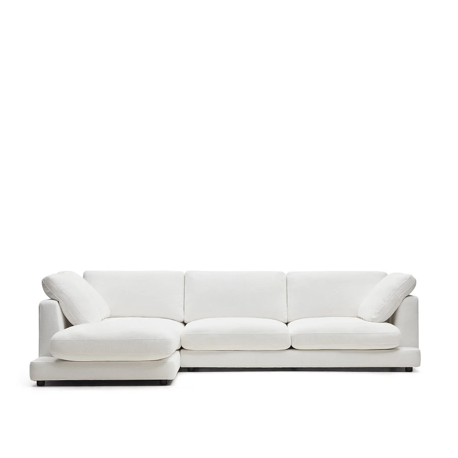 Gala 4-местный диван с левым шезлонгом белый 300 см - фото 9