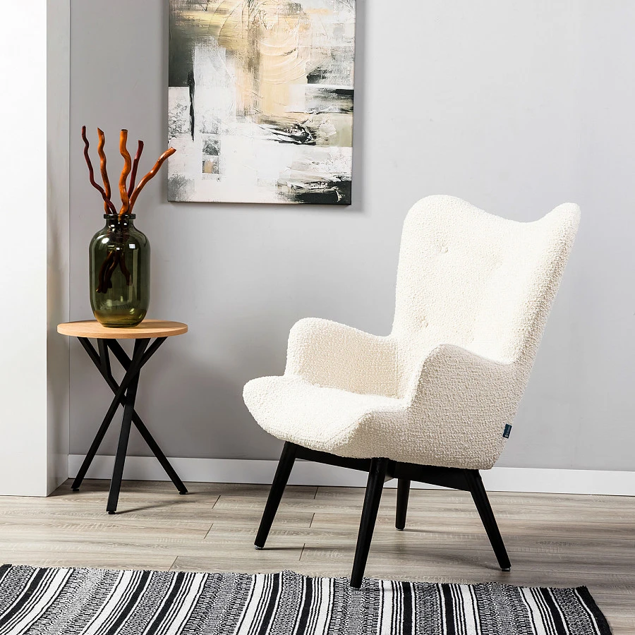 Кресло Хайбэк бежевый/венге - фото 11