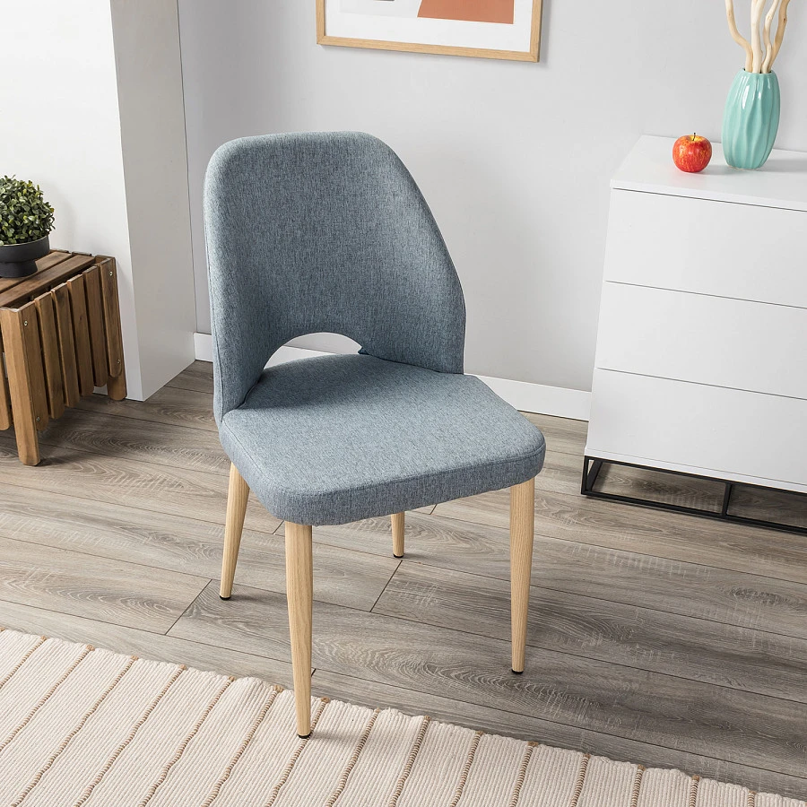 Стул Ledger св.серый/нат.дуб - фото 9