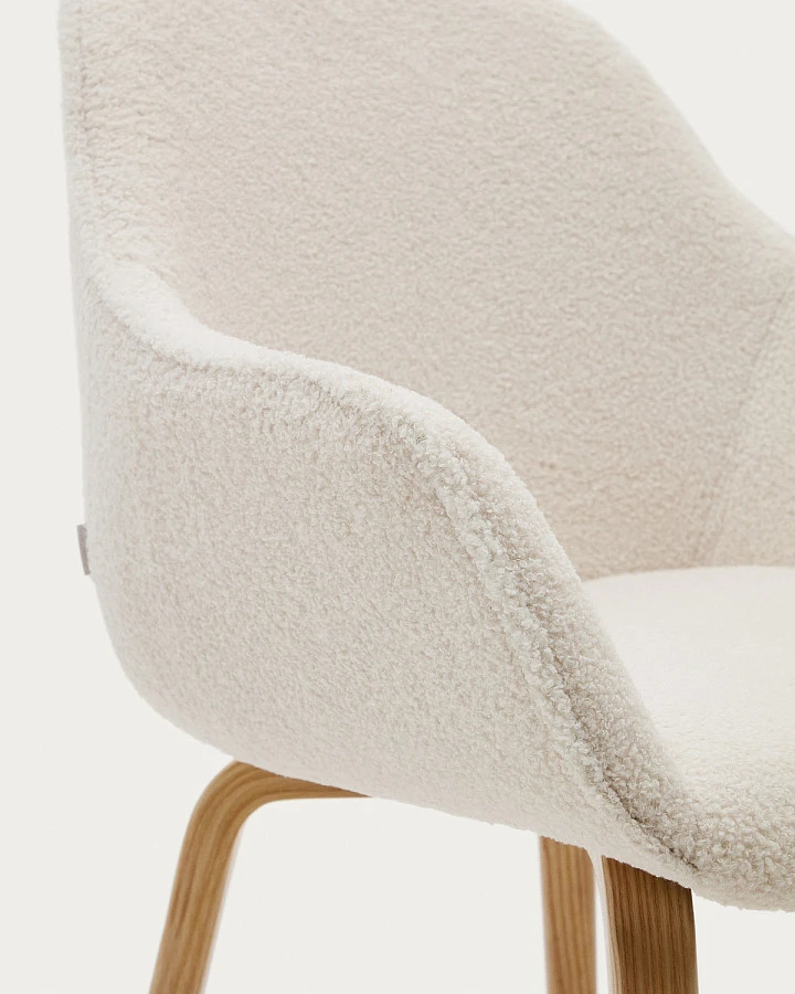 Aleli Стул букле бел./натур.ясень - фото 9