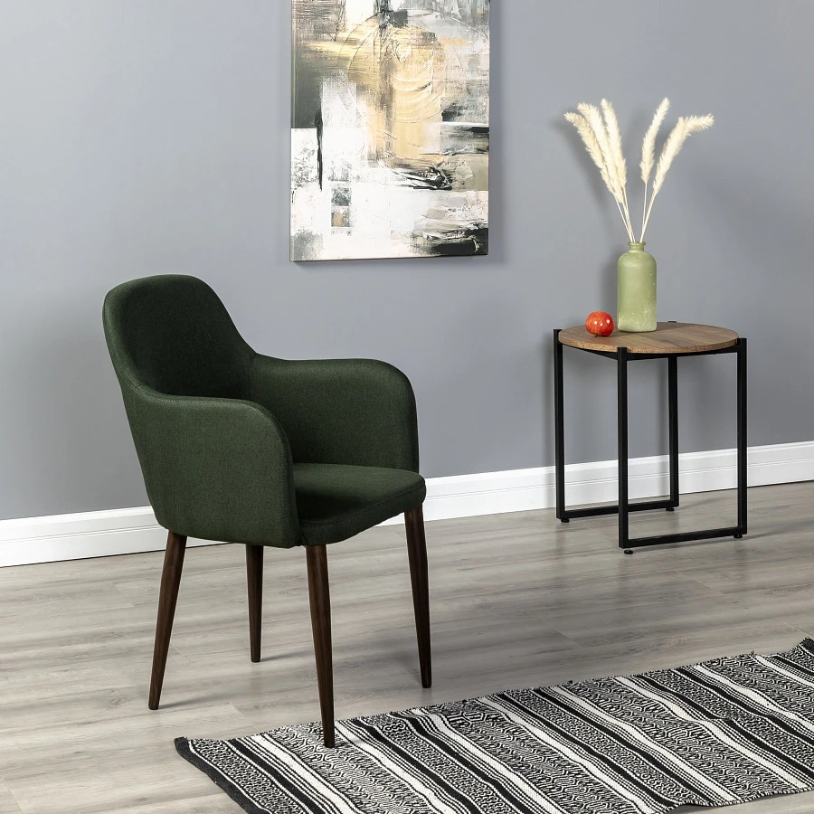 Кресло Ledger темно-зеленый/т. орех - фото 7