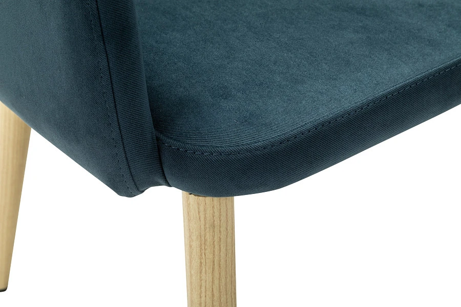 Кресло Ledger Diag blue/нат.дуб - фото 5