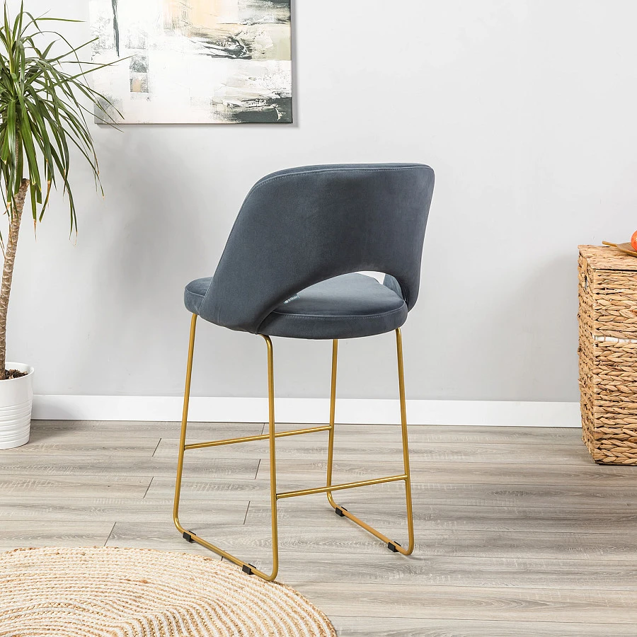 Кресло полубар Lars Diag grey/Линк золото - фото 7