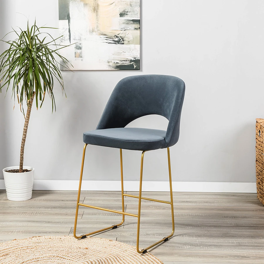 Кресло полубар Lars Diag grey/Линк золото - фото 6