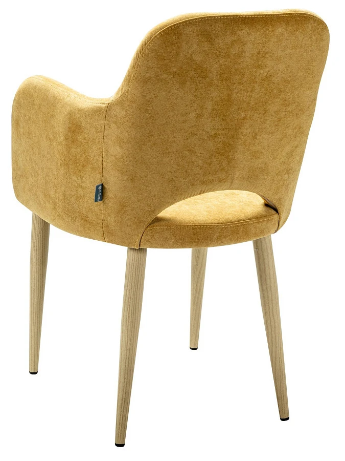 Кресло Ledger желтый/нат.дуб - фото 4