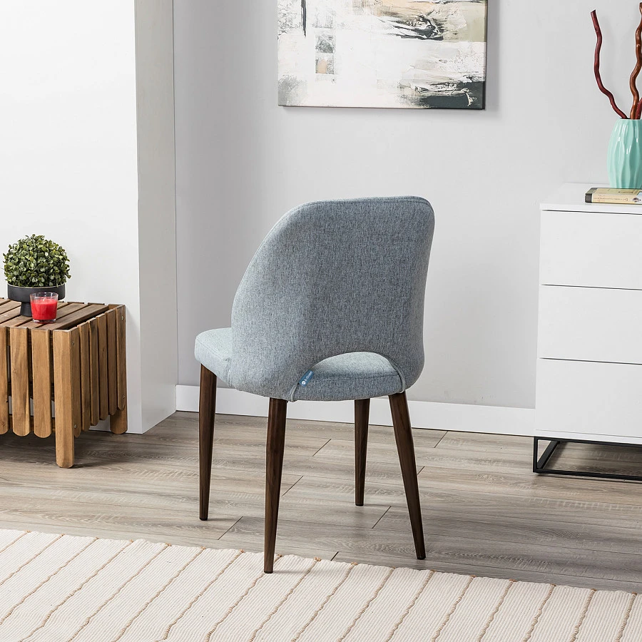 Стул Ledger св.серый/т. орех - фото 8