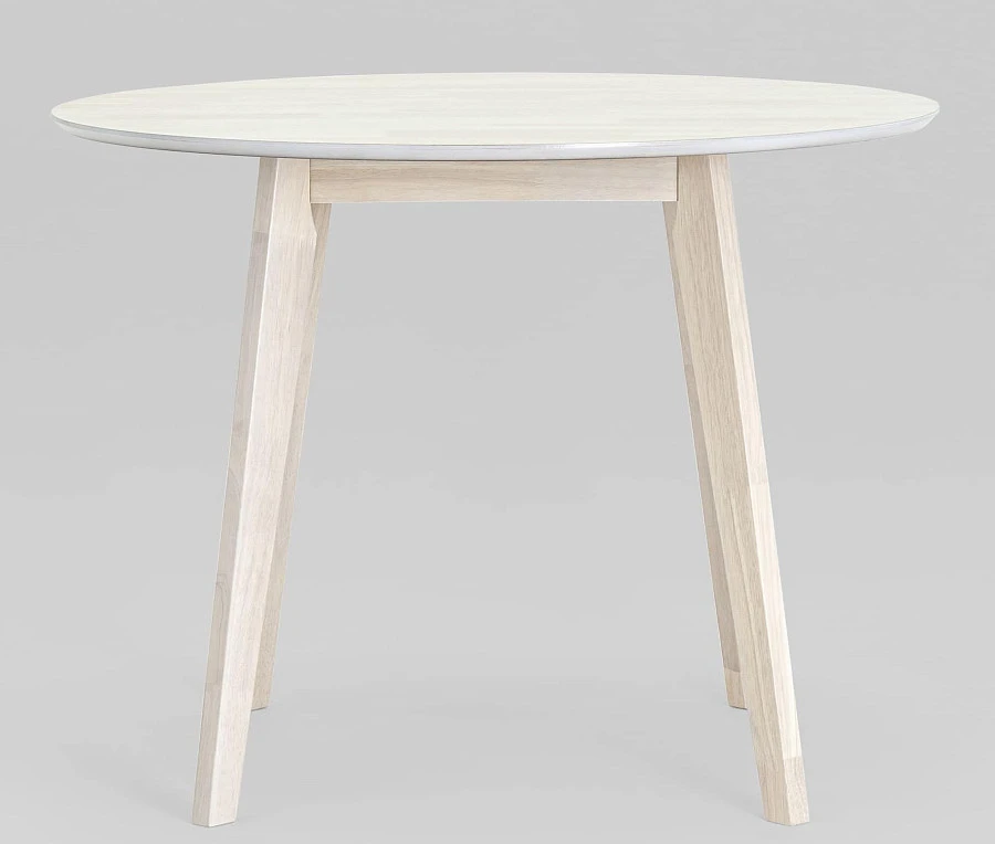 Стол обеденный GERDA 100*100 беленый дуб - фото 3