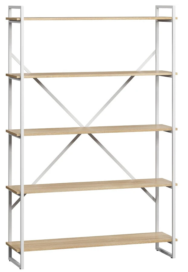 Стеллаж Мальборк 120 Дуб Сонома белое основан.