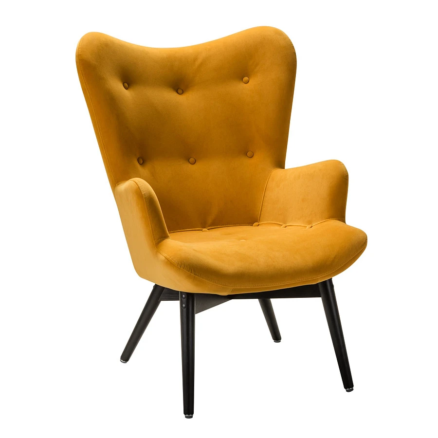 Кресло Хайбэк желтый/венге