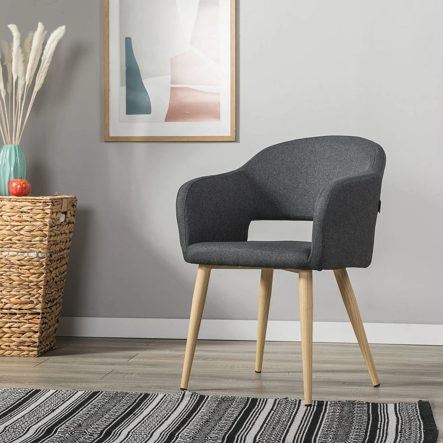 Стул Oscar тёмно-серый/нат.дуб - фото 9