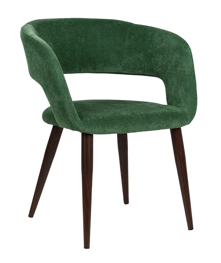 Кресло Hugs зеленый/т.орех