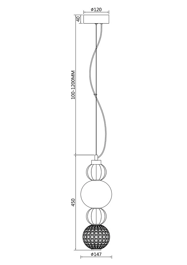Подвесной светильник Maytoni P069PL-L17CH3K - фото 2