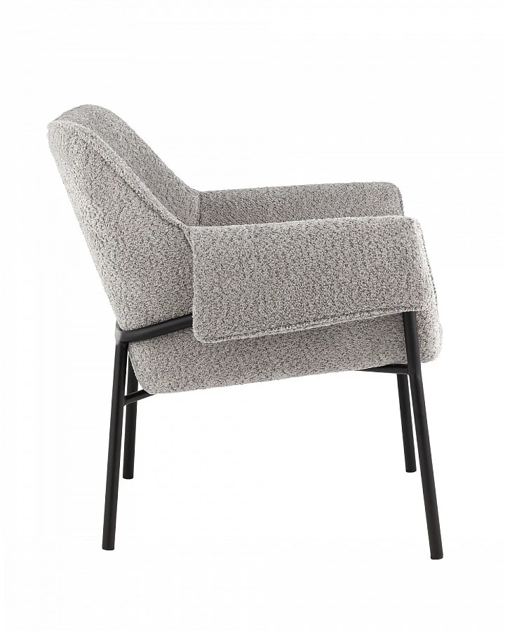 Кресло лаунж Бесс альпака серый - фото 3