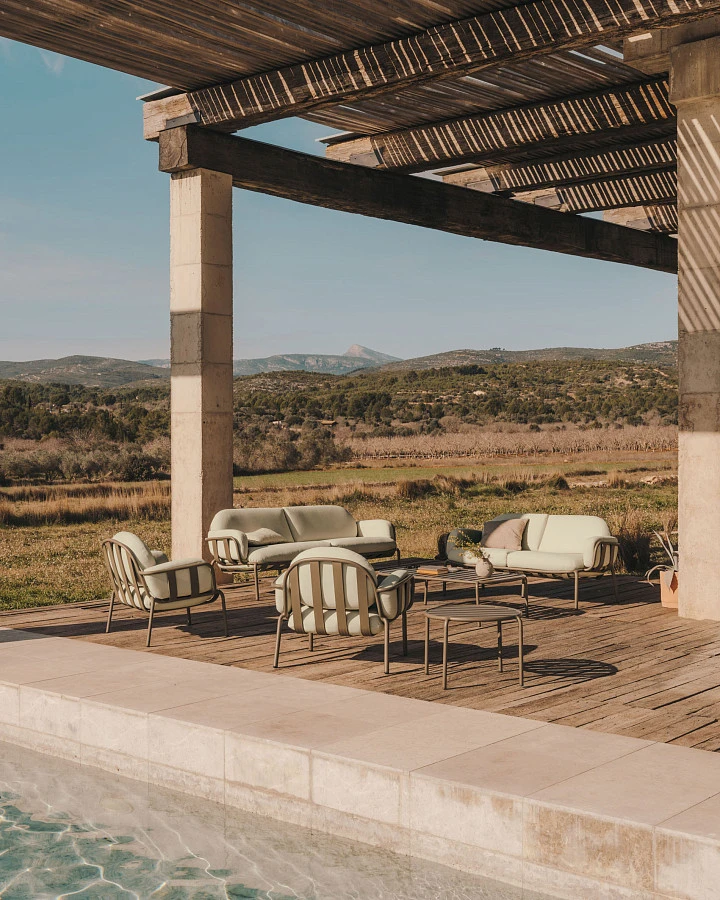 Joncols Журнальный столик для улицы зеленого цвета Ø 60 см - фото 2