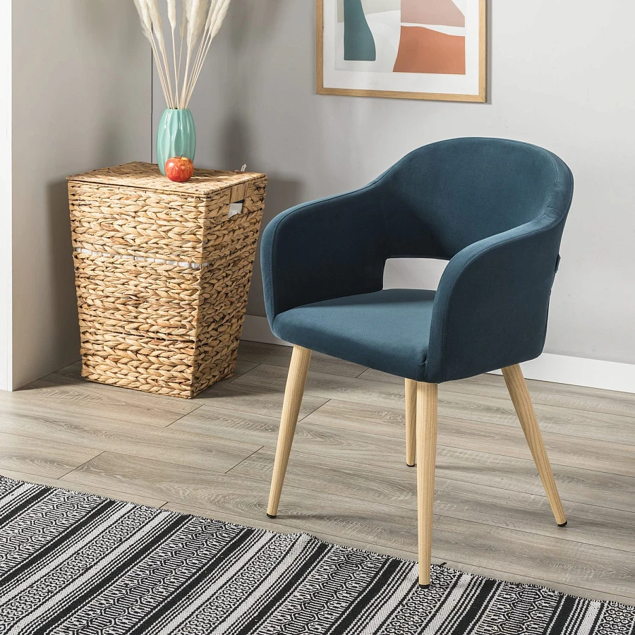 Стул Oscar Diag blue/нат.дуб - фото 11