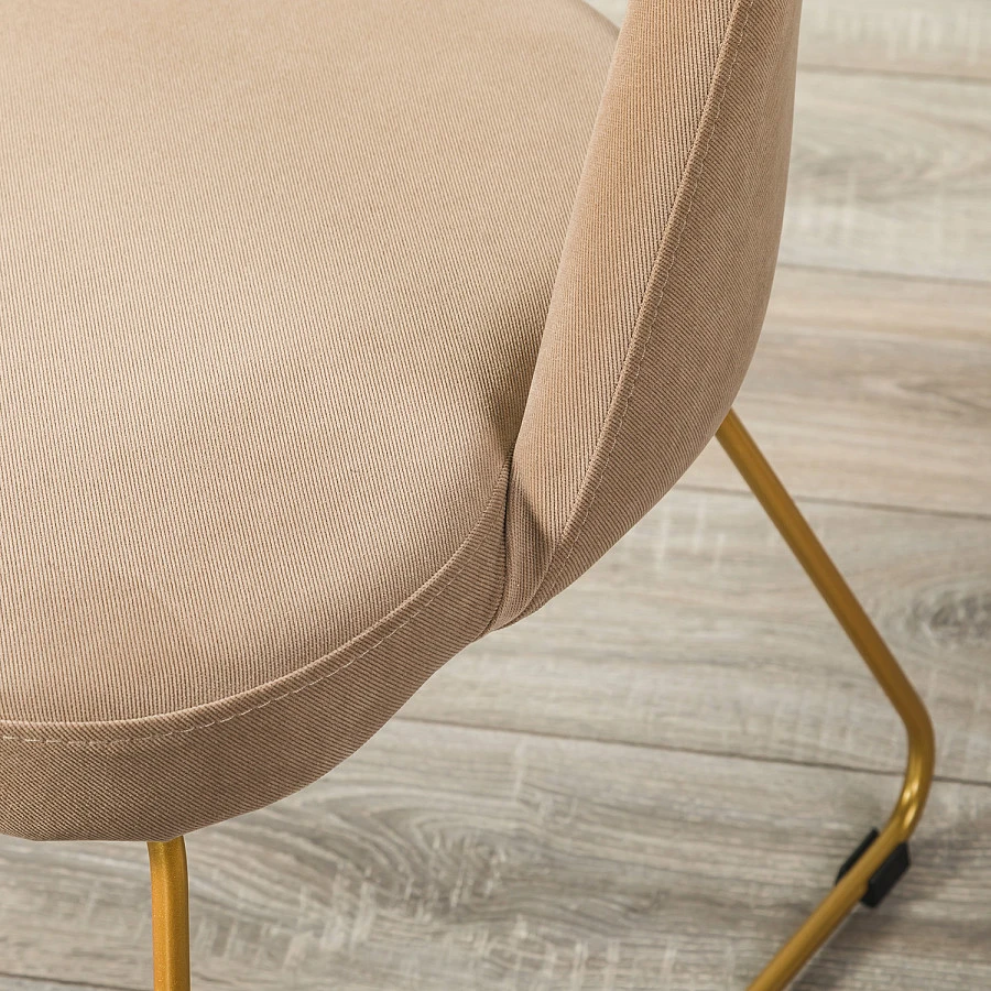 Кресло Lars Diag beige/Линк золото - фото 11