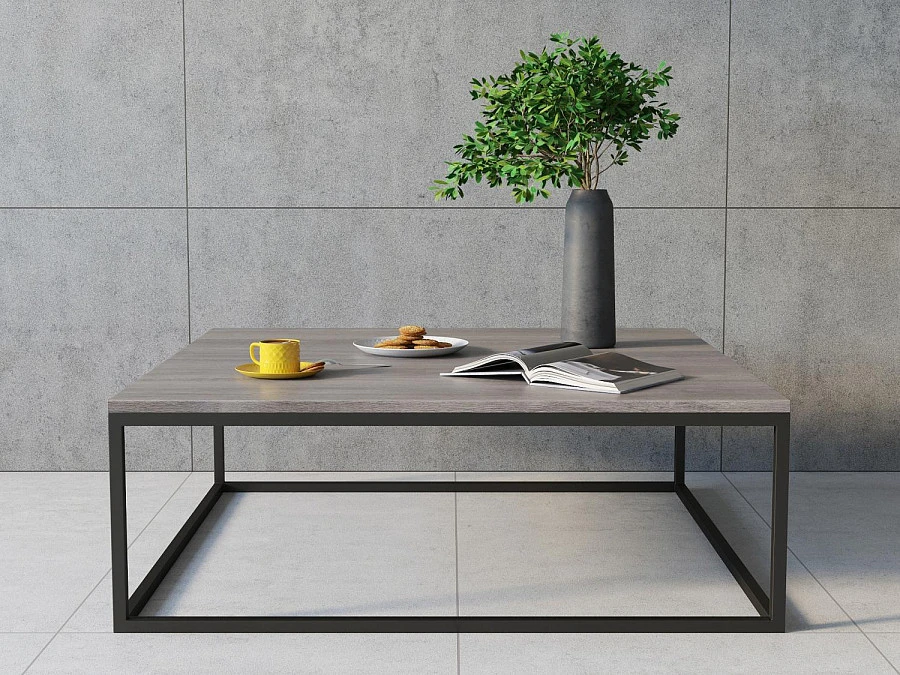 Стол журнальный Мальборк Квадро Смоук лофт - фото 3