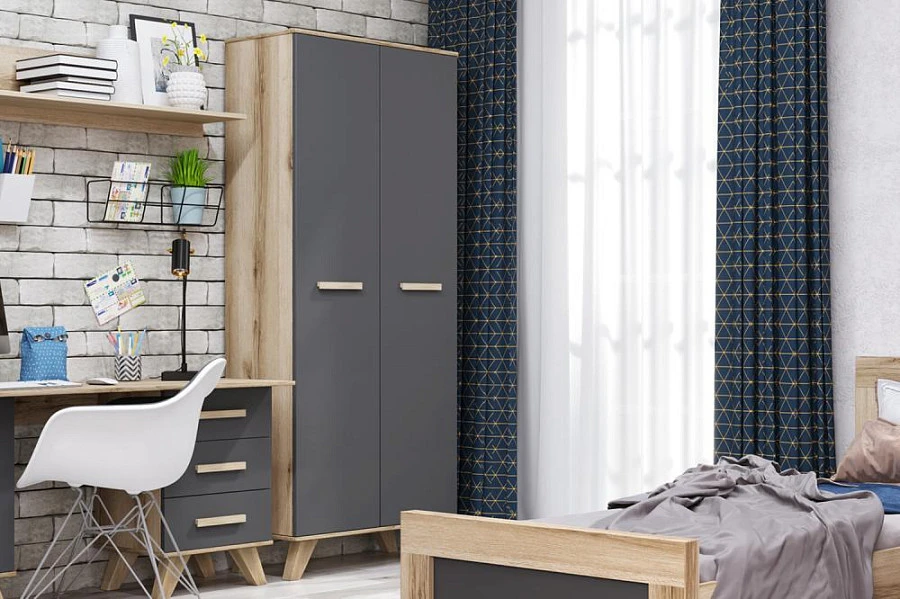 Шкаф для одежды 800 Вега Скандинавия Дуб каньон - фото 4