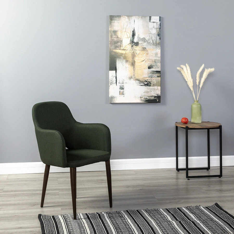 Кресло Ledger темно-зеленый/т. орех - фото 8