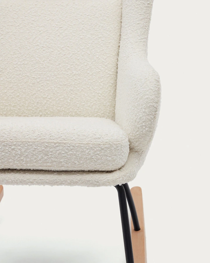 Maustin Кресло-качалка из бел.овчины/сталь-бук - фото 7