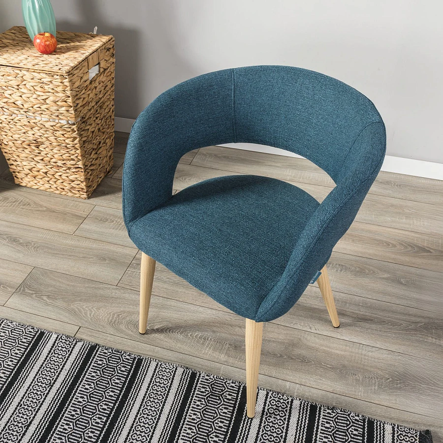 Стул Hugs синий/нат.дуб - фото 13