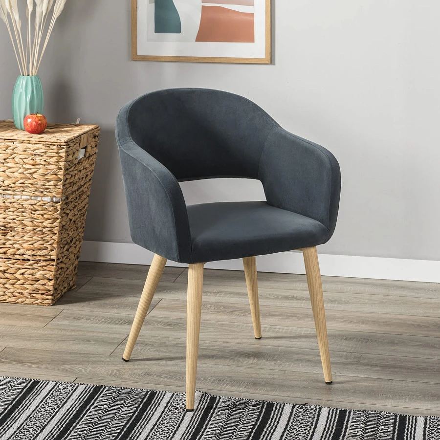 Стул Oscar Diag grey/нат.дуб - фото 8