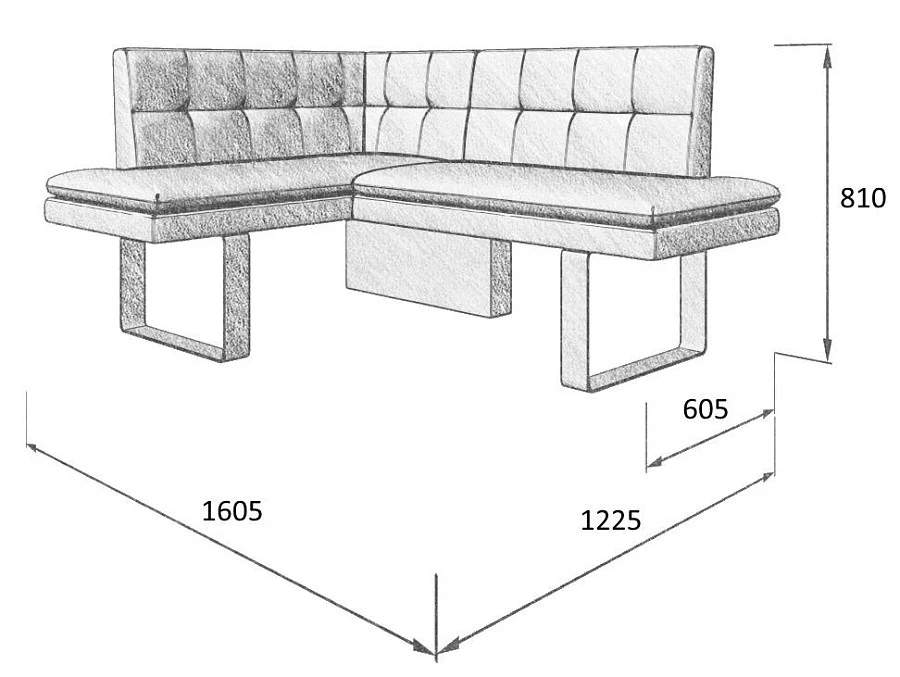 Диван кухон. Magiс 120-158 L beige 7 - фото 4