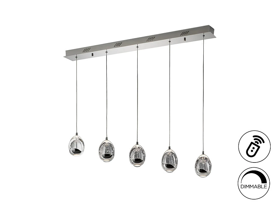 Подвесной светильник Rocio 5L хром DIMMABLE - фото 5