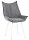 Стул Осло велюр серый белые ножки