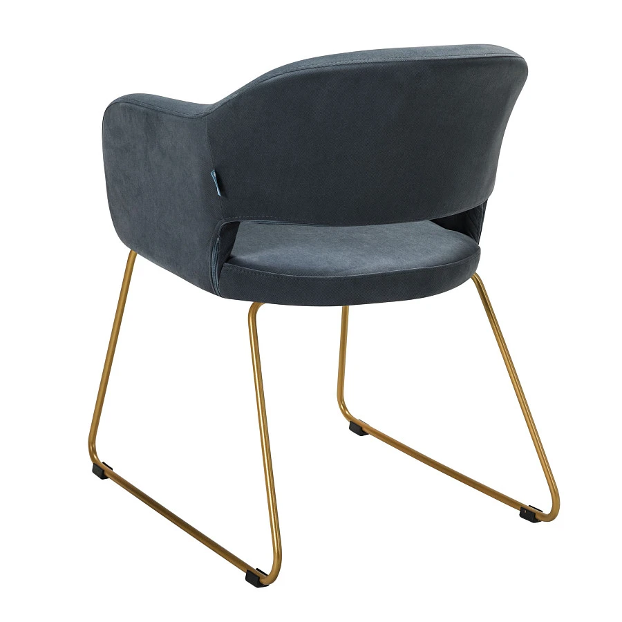 Кресло Oscar Diag grey/Линк золото - фото 3